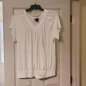 Short sleeve balloon waist top